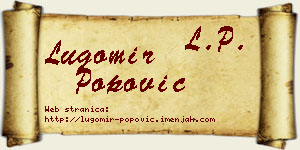 Lugomir Popović vizit kartica